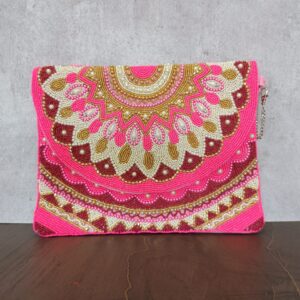 Handcrafted Pink Boho Bag