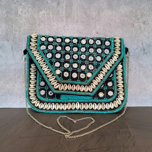 Handcrafted luxury Embellished Clutch Boho Bag